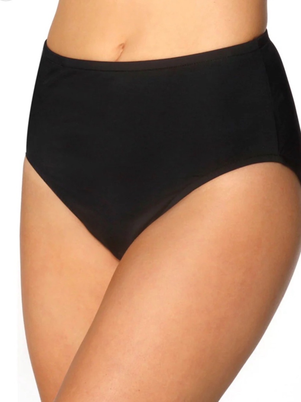 Miraclesuit Black High-Waist Bikini classic Brief swimwear sz 8 NEW